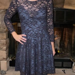 Grey sparkly homecoming dress